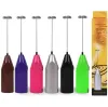 6 Colors Stainless Steel Handheld Electric Milk Frother Coffee Foamer Foam Maker Whisk Drink Mixer Battery Operated Kitchen Egg Beater LL