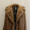 Bont voor heren Winter Warm namaakbontjack Heren Dikke grote maten Lange jas Vintage Grote maten Snowsuit-jack Bontjassen voor heren 231211