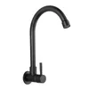 Robinets de cuisine ULA noir, robinet mural Flexible en acier inoxydable uniquement, buse de robinet d'évier d'eau froide 231211