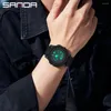 Armbandsur Sanda 2153 Back Light Display Countdown Digital Sport Watches Mens 5Bar Waterproof Stopwatch Electronic Wristwatch Montre Homme