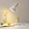 Lampy stołowe Nordic Cute Light Flexo Kreatywna lampa biurka z uchwytem na długopisowe biurki pomieszczeń biura komputerowe