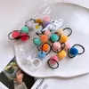 Haaraccessoires 20 stuks lief meisje vlechten mini hoofddeksels mode schattig kleurrijk pluche bal touw voor kinderen