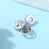 Abalorio de plata de ley 925 con piedras preciosas sueltas para mujer, abalorios del espacio, Luna, estrella, cuentas de cristal, pulseras, collares DIY