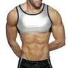 Arnês masculino cinta traje sexy roupas gay neoprene ombro bondage peito lingerie colete regata com ajuste de clipe central