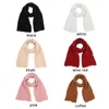 Scarves 1PC Male And Female Winter Warm Knitted Scarf Solid Color Outdoor Thickened Neckerchief Vintage Wraps Long