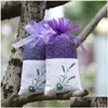 Bustine di cotone viola Organza Bustina di lavanda Borsa fai da te fiori secchi Dolce Bursa Armadio Modproof Regalo Fragranza all'ingrosso Dbc Bh31 Dh7Zy