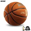 Palloni WADE Giallo 7# Basket in pelle scamosciata per basket indoor per adulti Peso standard originale con pompa 231212