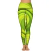 Pantalon actif vert liquide Art Leggings Groovy abstrait tourbillon taille haute Yoga élastique Legging dame conception Fitness sport collants