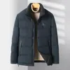 男性Sジャケット冬のスタンディングカラー90ホワイトダックダウンジャケットジッパー韓国ファッションストリートカジュアルコート厚くなった暖かいメンズ服231212