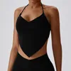 Yoga-outfit Sportbeha's voor dames Crop Top Sexy V-halsbeha Kanten nek Ophangen Sport Gym Fitness Workout Sneldrogend ondergoed