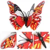 Autocollants muraux 3D papillon en PVC, 12 pièces, papier peint auto-adhésif coloré, autocollant de fenêtre de salon, décoration de maison 231211