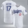 Niños para hombre 17 Shohei Ohtani 2024 Jerseys de béisbol Blanco Azul Juventud Mujeres Freddie Freeman Mookie Betts Clayton Kershaw Martinez Taylor Julio Urias Jersey