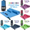 Nya strandtillbehör 1 PC Sports Microfiber Snabb torrficka handduk Portable Ultralight Absorberande handduk för simning av gymmet gym fitness yoga strandhandduk