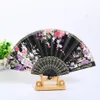 Tragbare Damen Falten hand Fans Hochzeit Party Favor Seide Tuch Floral Dance Show Requisiten Fan Japanischen stil202V