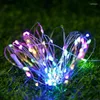 Strings Fairy Lights Copper Drut LED Ciąg Świąteczny Garland Home Sypialnia domowy rok ślubu Bateria dekoracyjna