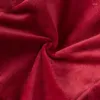 Robes de fille en velours pour enfants, tenue de noël, automne-hiver, avec nœud à fond épais, pour bébé rouge, 90-130cm