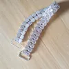 CJSIR 10pcs 2rows 16 5cm Crystal Rhinestone Bikini Connectors Buckle Metal Stain for Swimming Wear Decoration189i