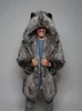 Men's Fur Faux Fur Men's Fur Faux Fur Winter Faux Fox Fur Coat Winter Men Thick Hooded Ears Pockets Fluffy Long Sleeve Warm Outerwear Luxury Fur Jacket Bontjas Mens 231212