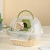 Other Pet Supplies Hamster Travel Cage Handheld Gift Keep Warm Small Animal indoor Box amusement park Accessories 231211