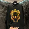 Modeontwerper hoodie Jacquard trui ronde nek shirt mannen en vrouwen losse sweatshirt gebreide jas geborduurde pullover shirts
