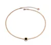 Hänge halsband choker halsband rose guldmoment smycken graverade med romerska siffror kedja cirkel solitären Dainty Multi264Q8608942