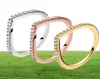 100 925 Sterling Silber Funkelnder Wishbone Ring für Frauen Hochzeit Verlobungsringe Modeschmuck3127325