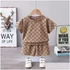 Clothing Sets Clothing Sets 2Pcs Children Tracksuits Summer Solid Kids Shorts T-Shirts Set Toddler Boy Clothes Suits Girl Outfits Baby Dh6Mr