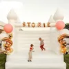 4x4m -13ftx13ft Wedding White Bload Castle nadmuchiwany biały jum zamek dorośli Bouncer Wedding Party Bounce House236U