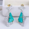 Stud Earrings European And American Jewelry Wholesale Fashion Luxury Leaf Shape For Woman 2023 Trend