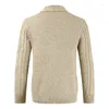 Men's Sweaters Winter Long Sleeve Sweater Crochet Knitted Cardigan Fashion V-neck Loose Thickened Coat