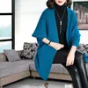 Vrouwen Knits 2023 Herfst Winter Vrouwen Lange Gebreide Jassen Vrouwelijke Effen Kleur Vest Jassen Dames Mouw Trui Bovenkleding W378