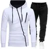 Tracksuits masculinos 2023 Winters Moda Mens Tracksuit Set Zipper Hoodie Ternos Duas Peças Jogging Sports Wear