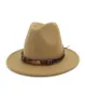 Modischer Filzhut, cooles Design, Nationalstil, Lederband, Damen und Herren, breite Krempe, Bowler, Derby, Jazz, ethnischer Fedora-Hut, Panama Gambler H9250178