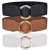 Belts Fashion Women's Dresseselastic Bands Needle-free Gold Ring Buckles Elastic Wide Waist Cinching Garment Accessories