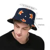 Berets Travel Headwear Cute Orange Cartoon Pattern Merchandise Bob Hats Street Women Sun Animal Hat Fishing Caps Vacation