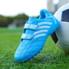 حلقة خطاف الأطفال Fastener Football Shoes في الهواء الطلق تدريب عشب كرة القدم أحذية محترفة مضادة للزلزان أحذية رياضية خفيفة الوزن