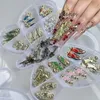 Decorazioni per nail art Mix 3D Santa Muerte Charms per unghie Strass in metallo Gemme Vergine Maria Pietra preziosa Acrilico Nail art Decorazione di gioielli Accessori 231211