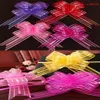 NYA 100st PCS Flower Garland Organza Wedding Organza Yarn Pull Bows Ribbons Wedding Party Flower Decor Gift295k