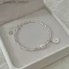 Charm Armbands Ventfille 925 Sterling Silver Pearls Bamboo Knots Armband för kvinnor Girl Simple Korean Jewelry Birtay Gift Dropshippingl231214