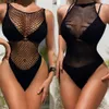Ladies Fishing Net Bodycon Underwear Clothes Erotic Mesh Hollow See Through Tights Lingerie Costume Women Transparent Body Suits sexy
