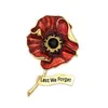 Pins Broches CINDY XIANG Strass Poppy Bloem Voor Vrouwen opdat We Brief Pin Rood Emaille Broche 2022216M