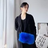 Evening Bags Fur Bag Chain Handheld Women's Fashion Crossbody Single Shoulder Handbag Winter Ladies Warm Clutch Party