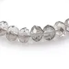 Прозрачный серый браслет из бисера с гранеными кристаллами 8 мм для женщин, простой стиль, эластичные браслеты, 20 шт./лот Whole2599
