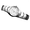 腕時計豪華な絶妙な女性用時計シングルカレンダーステンレス鋼の日付クォーツ手首の時計ファッションデザインラウンドアナログレディ