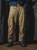 Pantaloni da uomo Non Stock Belga M64 Mod Pantaloni Khaki Pantaloni cargo da moto a vita alta da uomo L231212