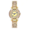 腕時計ファッションブランドダイヤモンド女性のクォーツウォッチ豪華なトレンドジュエリーブレスレットハンドクロックレディスガールスクール学生腕時計