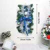 Christmas Decorations Christmas Wreath Xmas Hanging Stair Decoration Wreath Rattan Ornaments With Lights For Front Door Wall Party Home Decor Navidad 231211