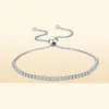 Bamoer 추천 브랜드 거래 925 Sterling Sparkling Strand Women Link Tennis Bracelet Silver Jewlry SCB029 C1904160180467286769828