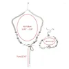 Ожерелье и серьги, комплект из 2 шт., массивный браслет на ключицу со звездой и лунным камнем для женщин, ювелирные изделия