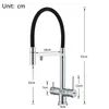 Kitchen Faucets Black Grey Filtered Faucet Water Filter Mixer Purification Drinking Taps 231211